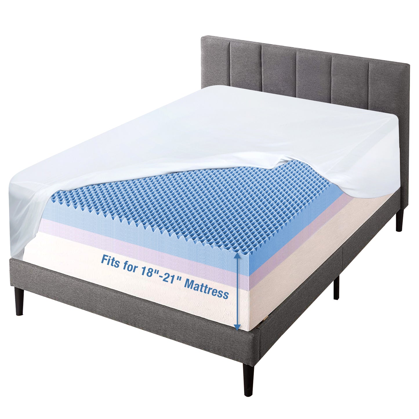 Bedecor Fitted Sheet Only,21 inch Extra Deep Pocket Bottom Bed Sheet, Soft Breathable,Stay in Place,for Pillow Top Mattress Thick Mattress