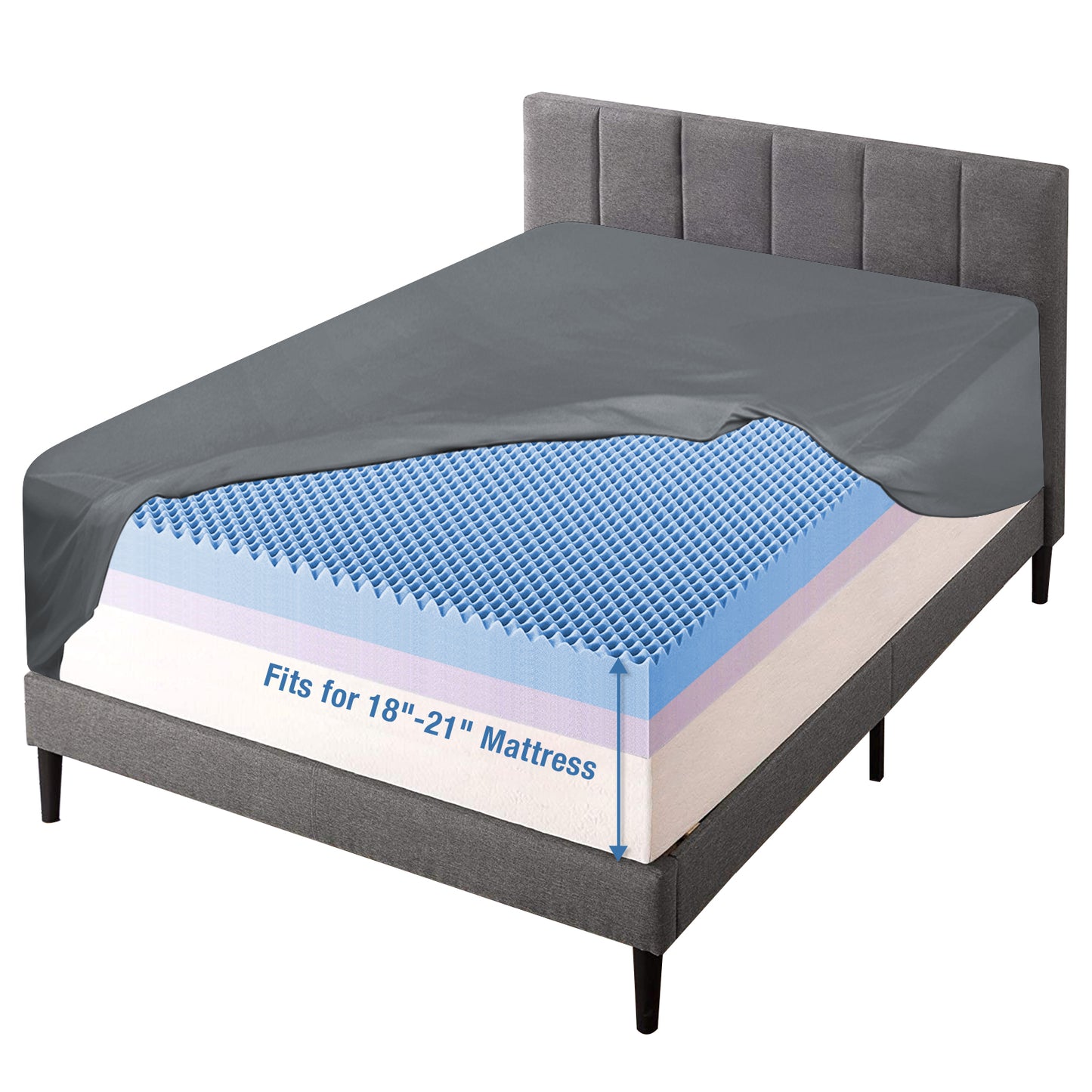 Bedecor Fitted Sheet Only,21 inch Extra Deep Pocket Bottom Bed Sheet, Soft Breathable,Stay in Place,for Pillow Top Mattress Thick Mattress