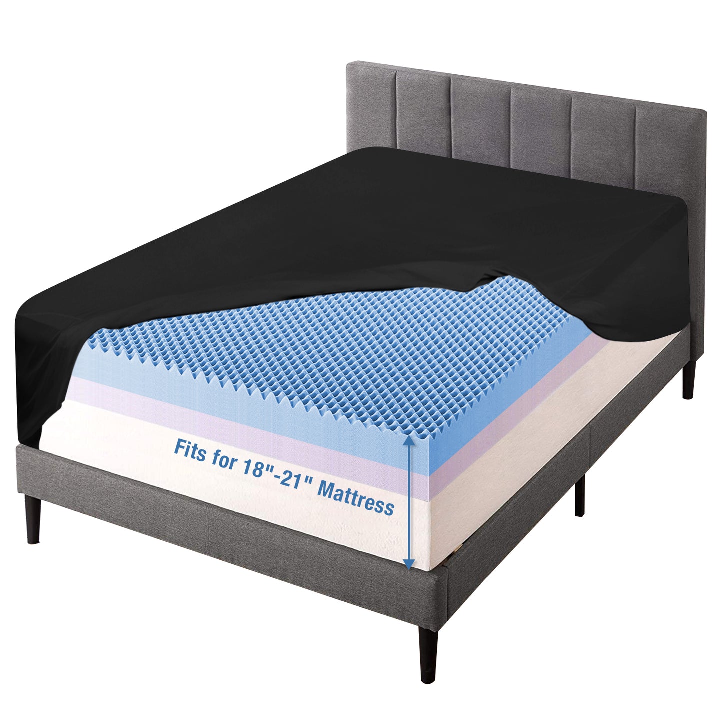 Bedecor Fitted Sheet Only,21 inch Extra Deep Pocket Bottom Bed Sheet, Soft Breathable,Stay in Place,for Pillow Top Mattress Thick Mattress
