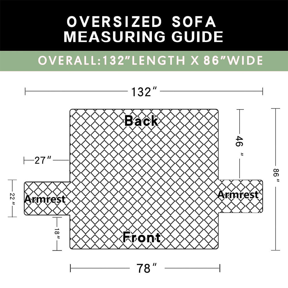 Bedecor Waterproof Sofa Slipcover with Elastic Straps,Anti-stain sofa covers for pets