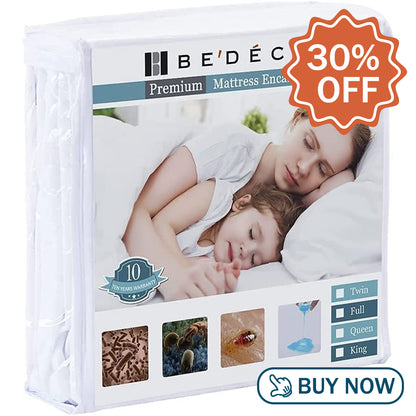 Bedecor Zippered bed bug Mattress Encasement Anti-allergy Mattress cover with dust proof