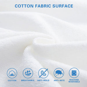 Bedecor zipped mattress protector waterproof,100% cotton zip up mattress protector-16cm