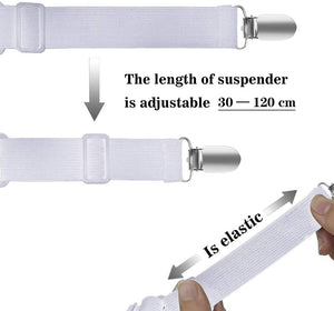 use the adjustable bed sheet straps¡¯ head to fix the edge part of the adjustable bed sheet straps