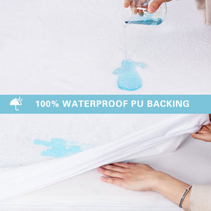 The bamboo zippable mattress cover is made of natural bamboo fiber, the fabric is smooth, has strong water absorption, and is very skin-friendly. It will provide you with the softest and smoothest touch you have ever had!