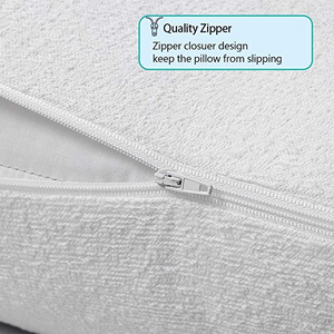 The anti allergy pillow protectors is made of 100% high-quality cotton terry cloth, bringing a quiet and comfortable feeling, allowing you to enjoy a good night¡¯s sleep