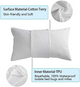 The anti allergy pillow protectors can be washed at 90 degrees and dried at low temperature.
